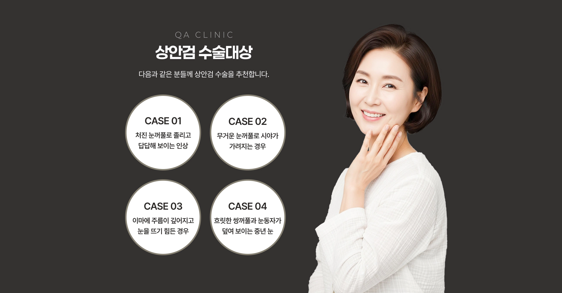 QA CLINIC 상안검 수술대상